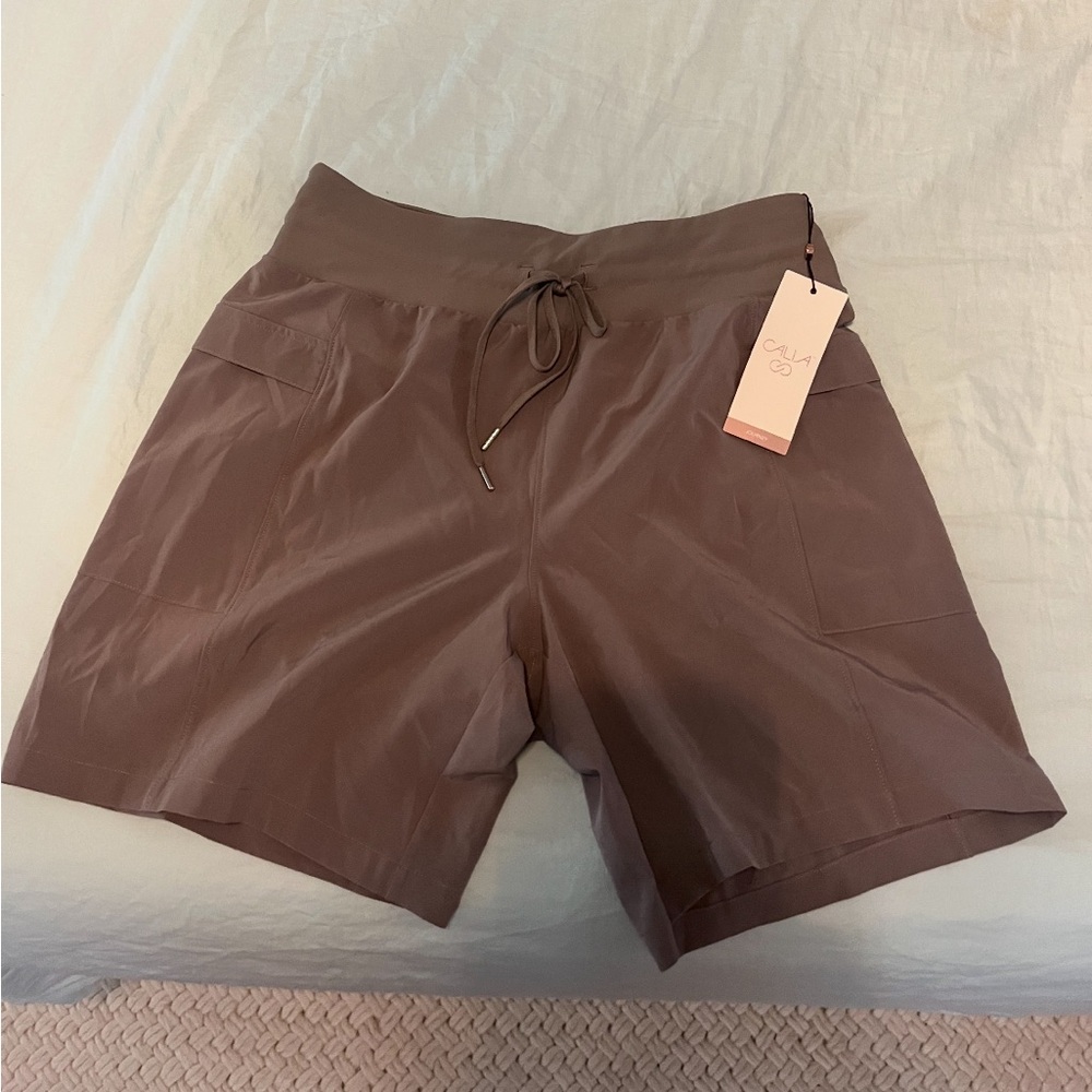 CALIA by Carrie Underwood Women's Athletic Shorts in Tan